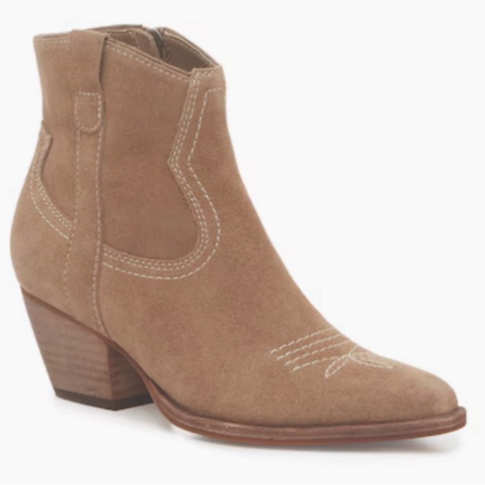 DOLCE VITA Suede Western Booties Size 6.5